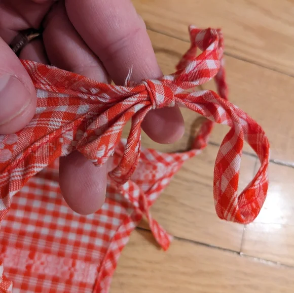 Vintage JC Penney's  Toddle Time Gingham Ruffle Romper - Picture 4 of 8